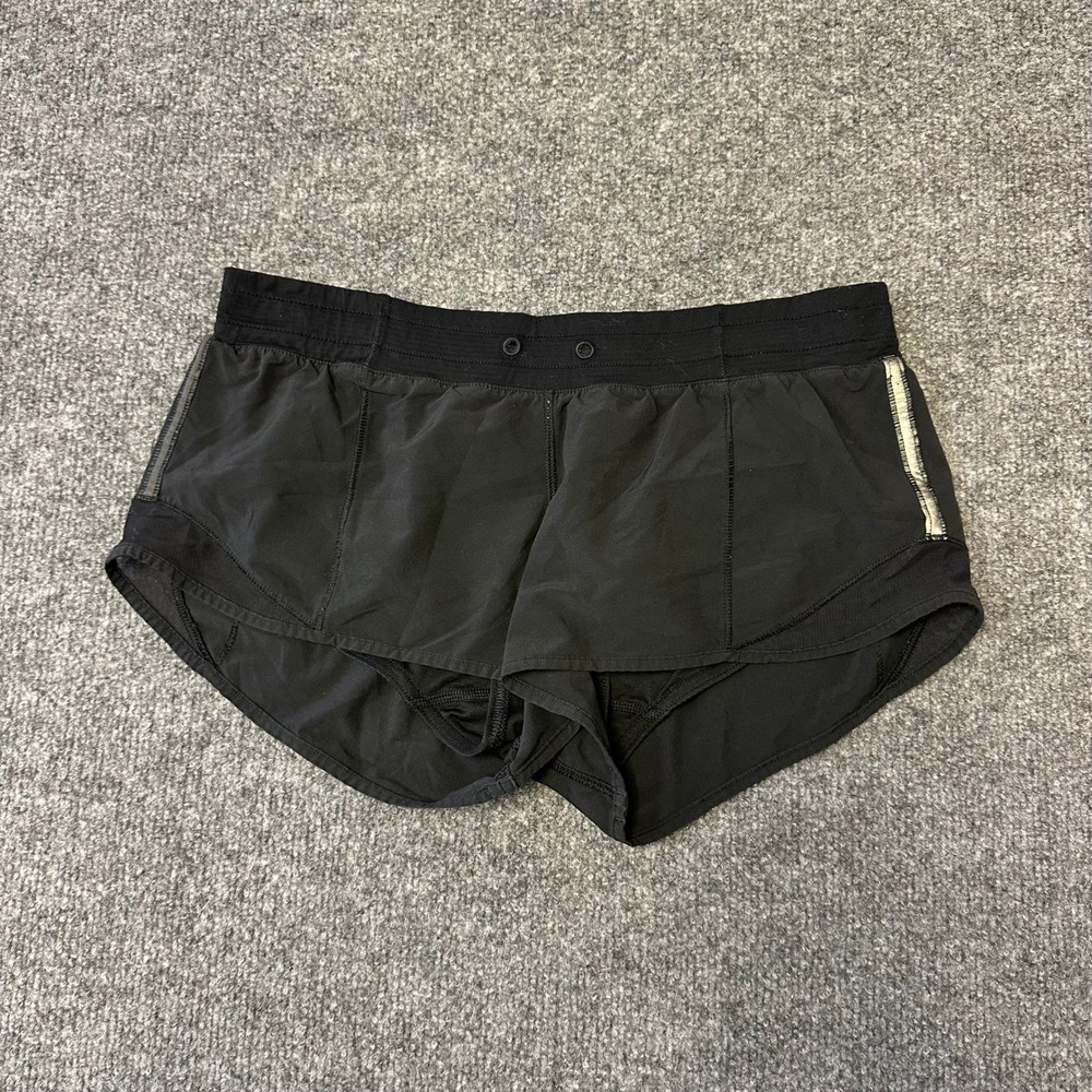 Lululemon Shorts Womens Size 6 Black Speed Up Running Athletic Mesh Liner